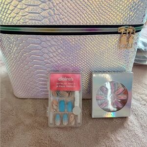 Claire's Holographic Makeup Bag